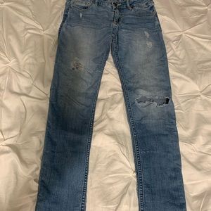 Hollister super skinny ripped jeans